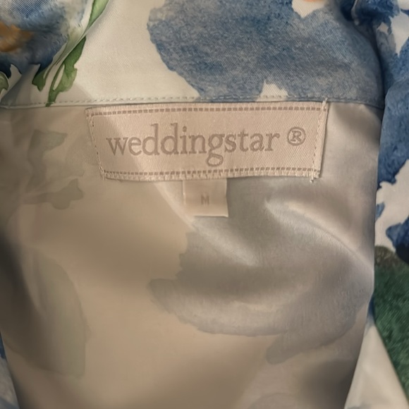 Blue and white floral pajama set - Picture 2 of 3